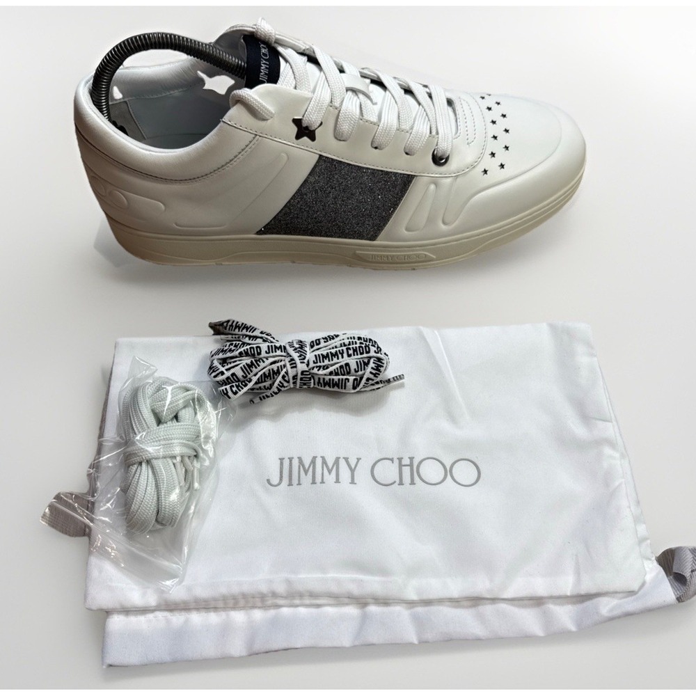New Jimmy Choo Hawaii‎ Low Top Platform Glitter Crystals Sneakers 46 US Men's 12